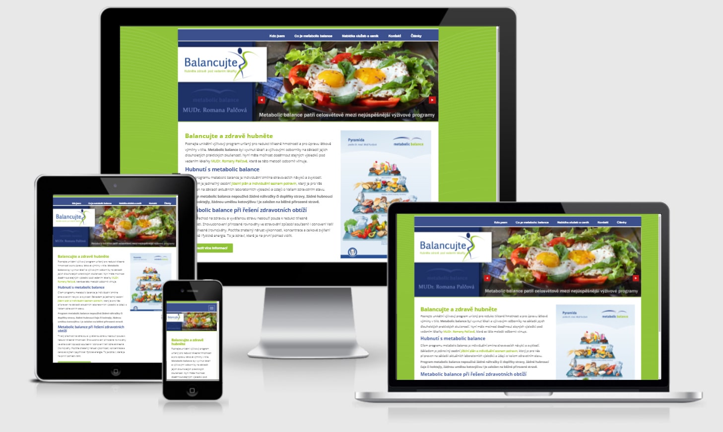 Tvorba webových stránek - Výživové poradenství Balancujte